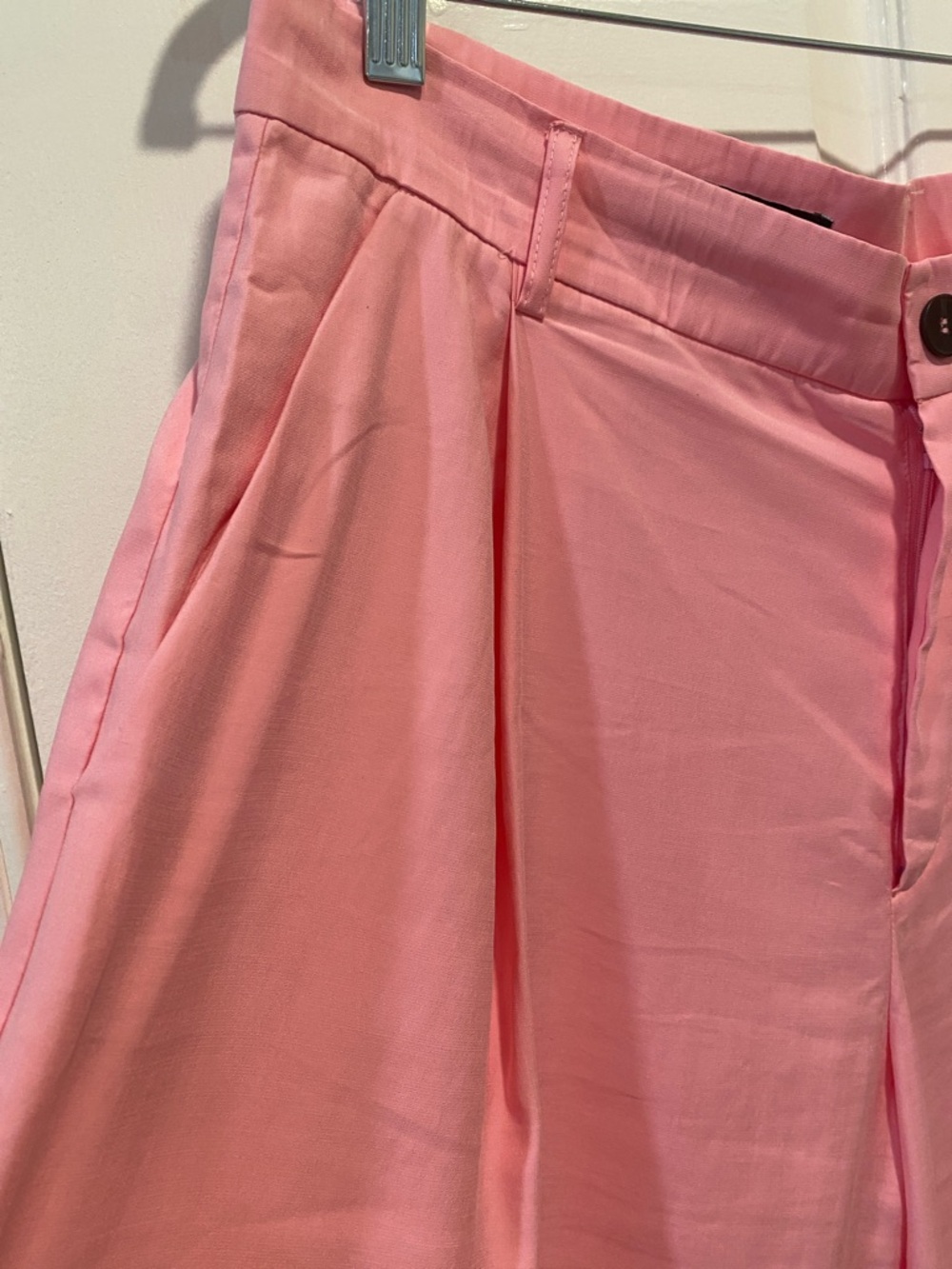 Zara Pink Wide-Leg High-Rise Trousers - Picture 5 of 6